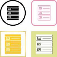 Ballot Paper Icon Design vector