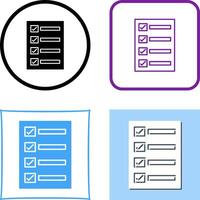 Filling Ballot Paper Icon Design vector