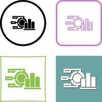 Pie Chart Icon Design vector