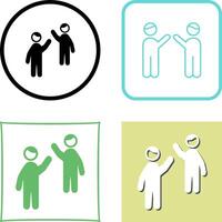 Waing to people Icon Design vector