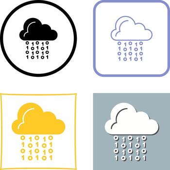 Cloud Coding Icon Design vector