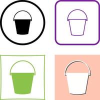 Water Bucket Icon Design vector