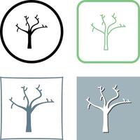 árbol con No hojas icono diseño vector