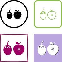 frutas y verduras icono diseño vector