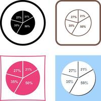 Pie Chart Icon Design vector