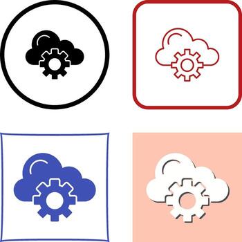 diseño de icono de computación en la nube vector