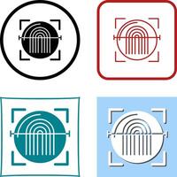 Fingerprint Scanner Icon Design vector