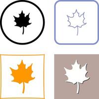 Autumn Leaf Icon Design vector