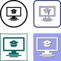 Online Course Icon Design vector