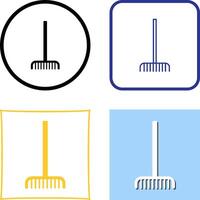 Fork picking Leaves Icon Design vector