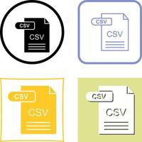 CSV Icon Design vector