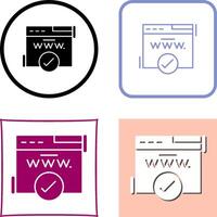 Domain Icon Design vector