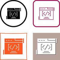 Web Coding Icon Design vector