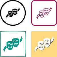 Theater Masks Icon Design vector
