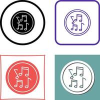 Musical Notes Icon Design vector