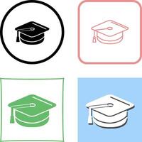 Mortarboard Icon Design vector