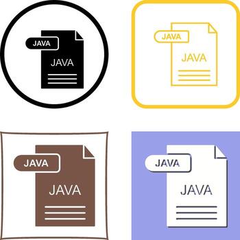 Java Icon Design vector