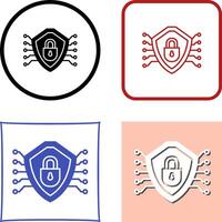 Cyber Security Icon Design vector