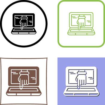 Computer Hacking Icon Design vector