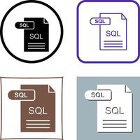 SQL Icon Design vector