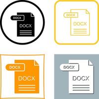 DOCX Icon Design vector