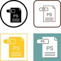 PS Icon Design vector