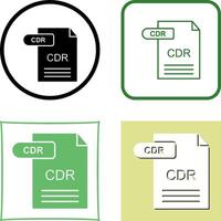 CDR Icon Design vector