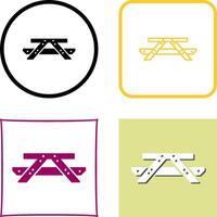 Picnic of Table Icon Design vector