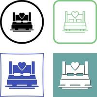 diseño de icono de cama doble vector