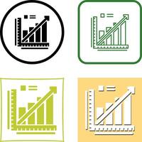 Line Graph Icon Design vector