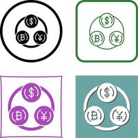 diseño de icono de cambio de moneda vector