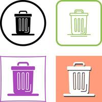 Trash Can Icon Design vector