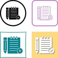 Unchecked Notes Icon Design vector