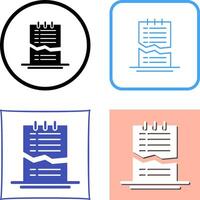 Corrupted List Icon Design vector