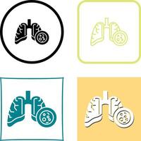 Lung Cancer Icon Design vector