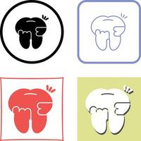 Toothache And Plaque Icon Design vector