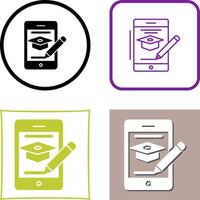 Online Course Icon Design vector