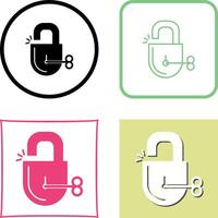 Unlock Icon Design vector