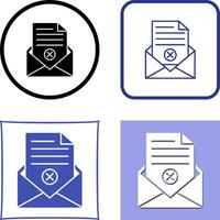 Rejection Of A Letter Icon Design vector