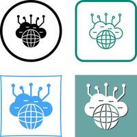 Computing Cloud Icon Design vector