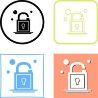 Open Lock Icon Design vector