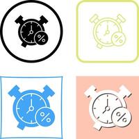 diseño de icono de reloj de alarma vector