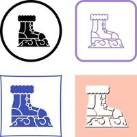 Snow Boots Icon Design vector