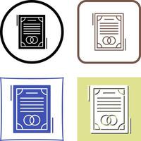 Wedding Contract Icon Design vector