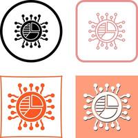 Pie Chart Icon Design vector