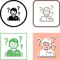 Confuse Icon Design vector