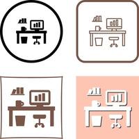 Office Desk Icon Design vector