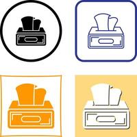 Tissue Box Icon Design vector