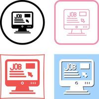 Online Job Icon Design vector