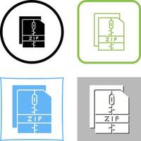 Zip File Icon Design vector